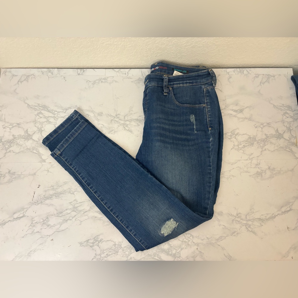 Style & Co Size 8P Peti Skinny Leg Jeans Soft Stretch Denim Blue Wash Pants